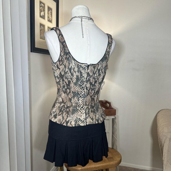 Vintage Cache Sequin Snakeskin Corset Top - Picture 3 of 4